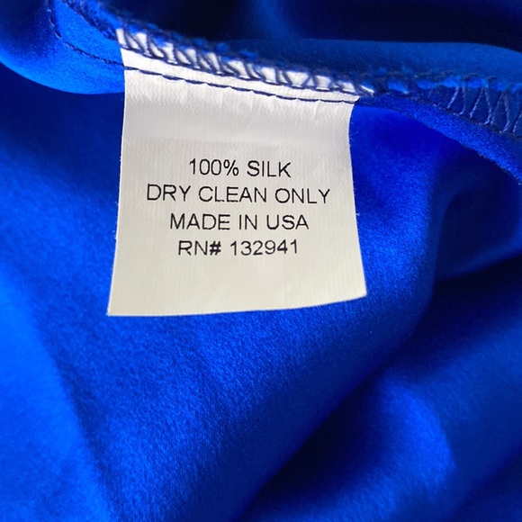 Amanda Uprichard Silk Royal Blue Back Cutout tunic  Dress - XS - Picture 10 of 10